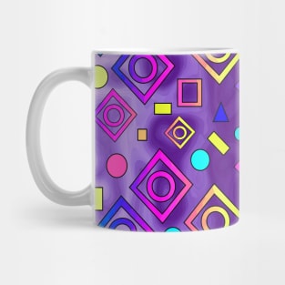 Geometric Shapes Purple Mug